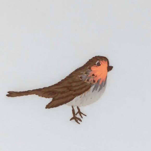 Hemstitch White Cotton Napkins With Bird And Flower Embroidered Set Of Two 19.5" - Picture 2 of 7